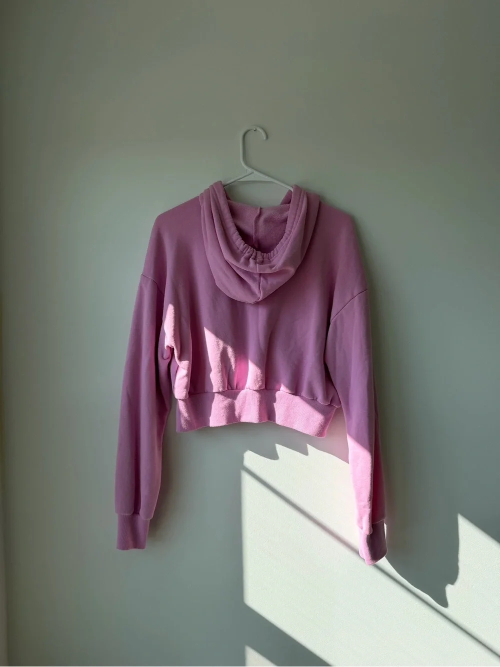 PLAYBOY Cropped Pink Zip-Up Bomber Hoodie